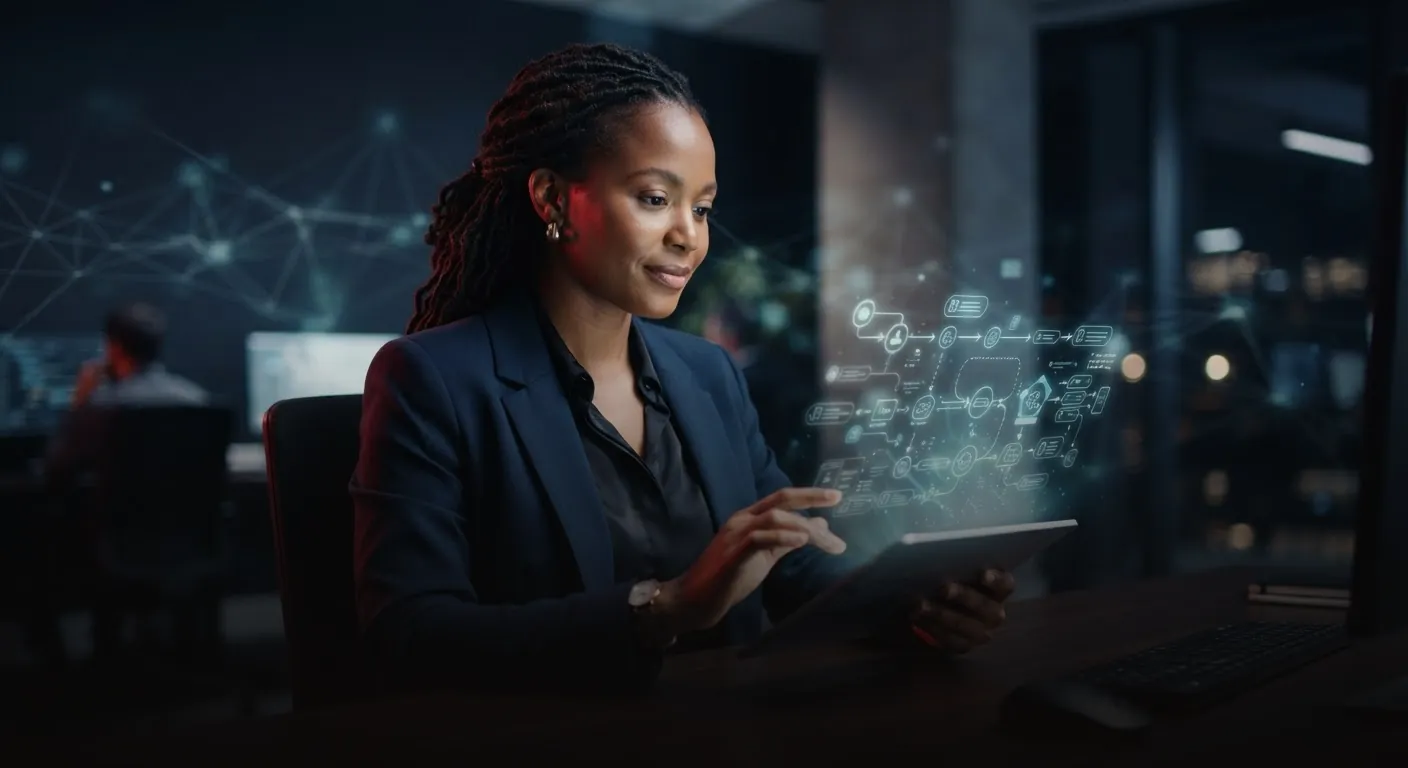Agent IA autonome pour l'automatisation des processus métier, illustration AORA Technologies