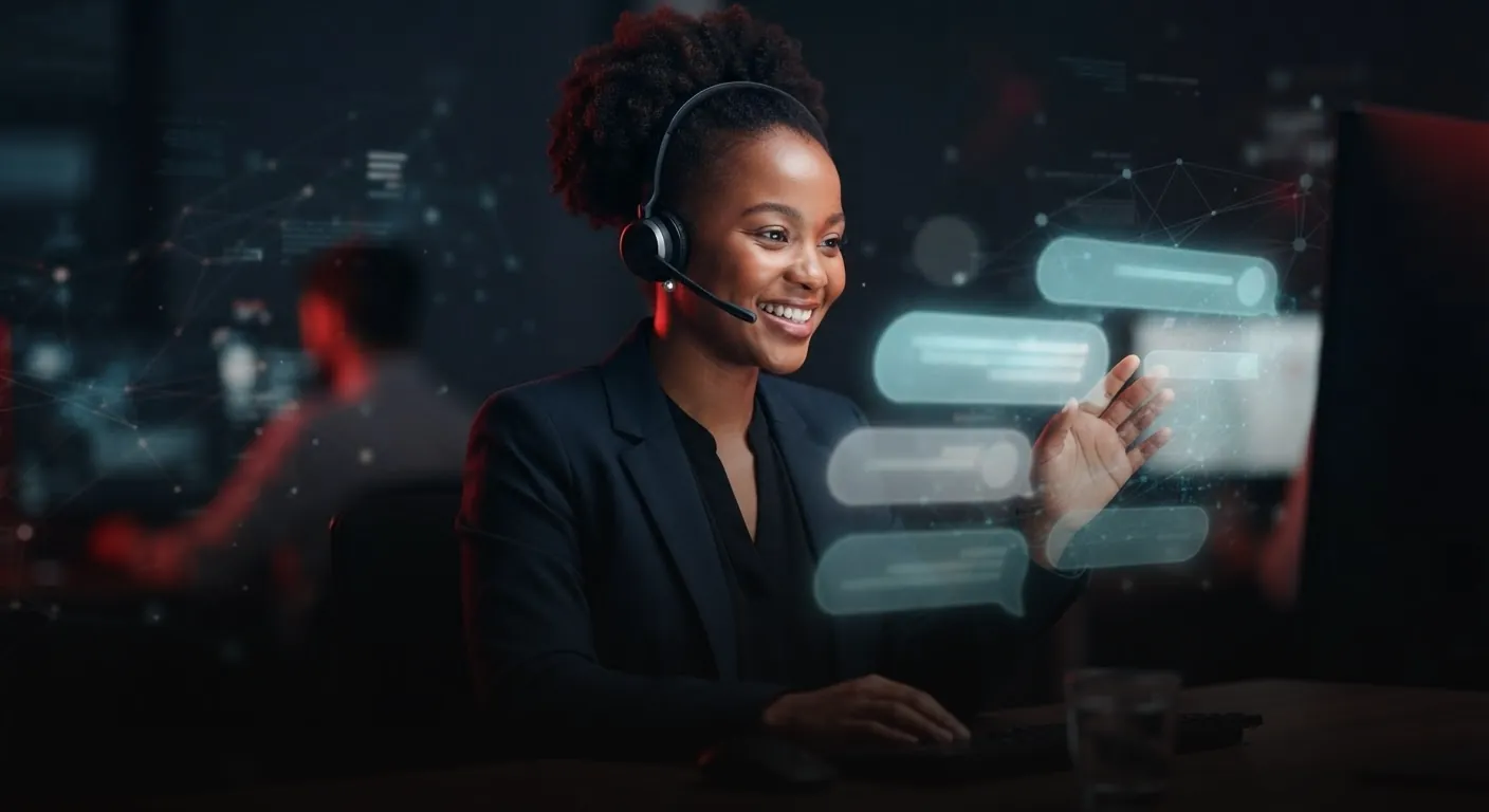Intelligence artificielle pour le service client et le support entreprise, illustration AORA Technologies